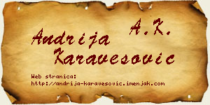 Andrija Karavesović vizit kartica